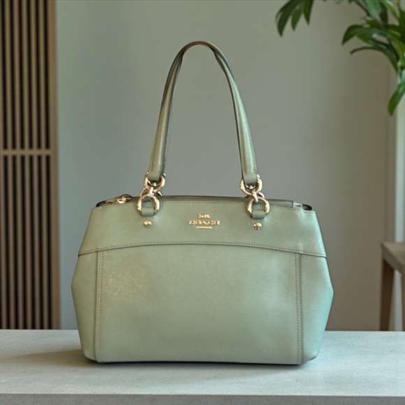 Coach Charlie 28 Satchel Crossbody in Light Mint Green Leather – NWOT - Picture 1 of 7